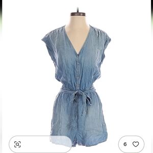 Cloth And Stone Blue Denim Romper. Size S